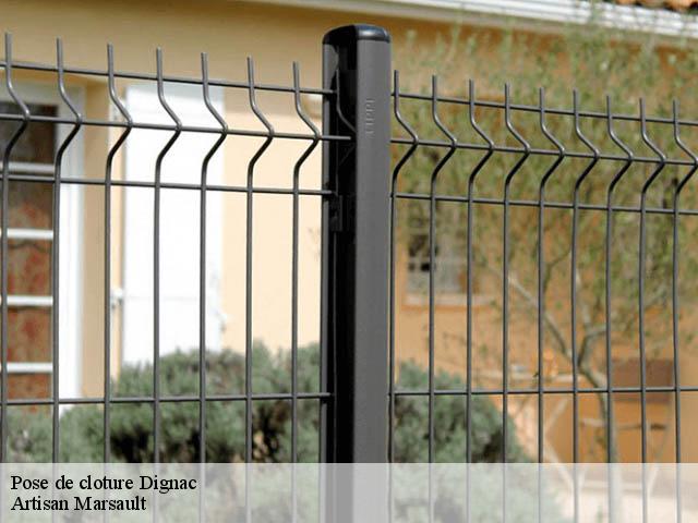 Pose de cloture dignac-16410 Artisan Marsault