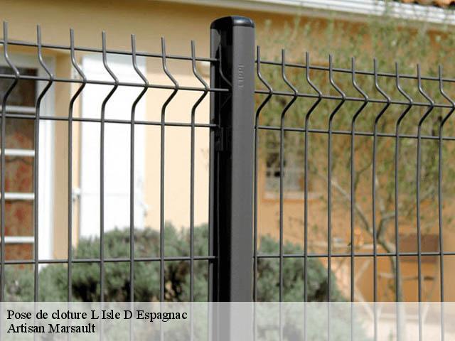 Pose de cloture l-isle-d-espagnac-16340 Artisan Marsault