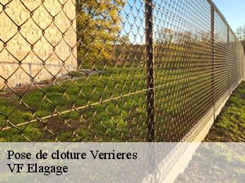 Pose de cloture  verrieres-16130 VF Elagage